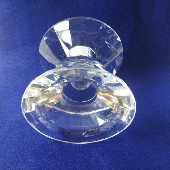 Taper and Pillar Crystal Glass Candle Holder Faceted Design Elegant Home Decor - Picture 5 of 7